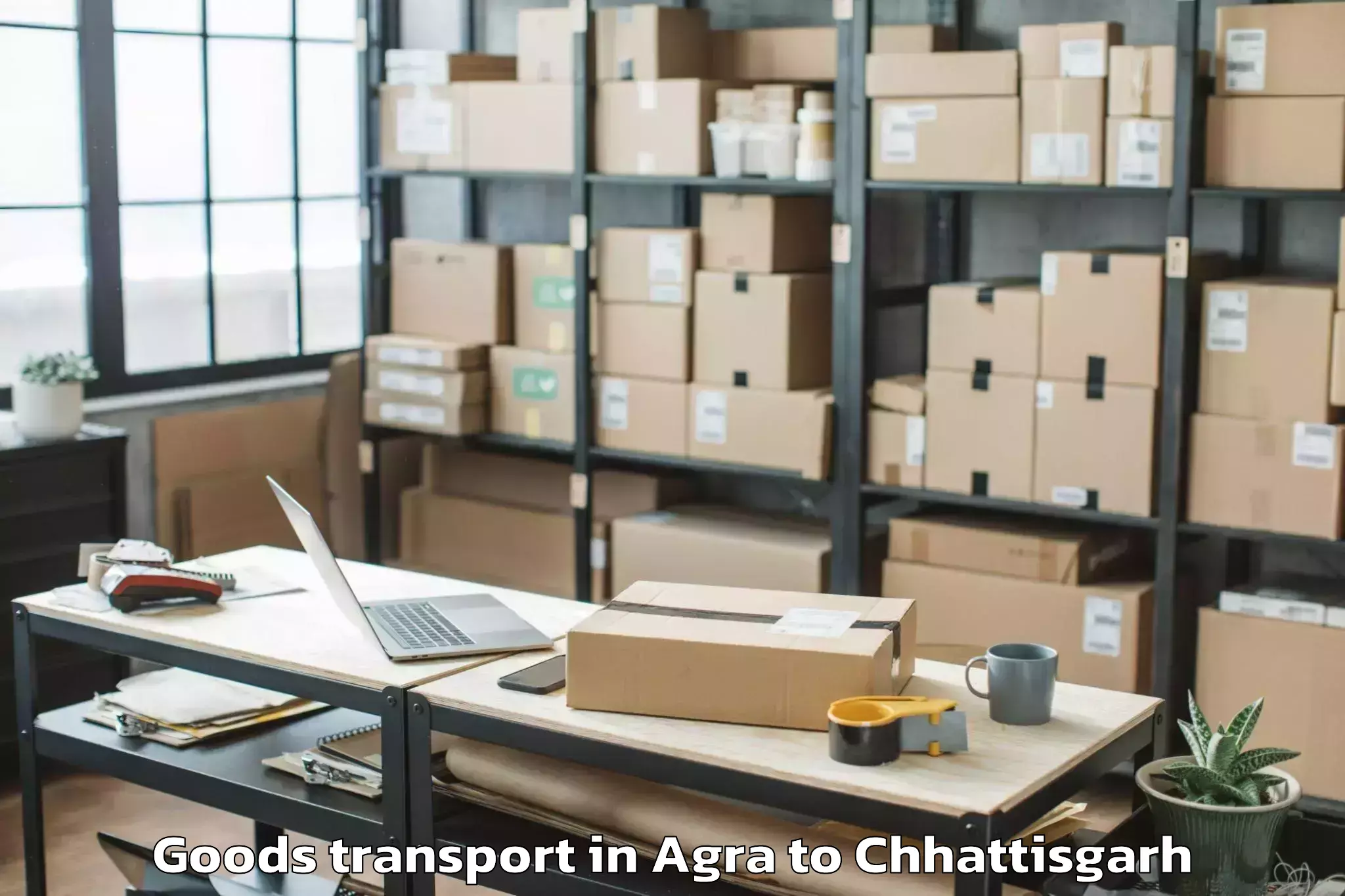 Easy Agra to Abhanpur Goods Transport Booking